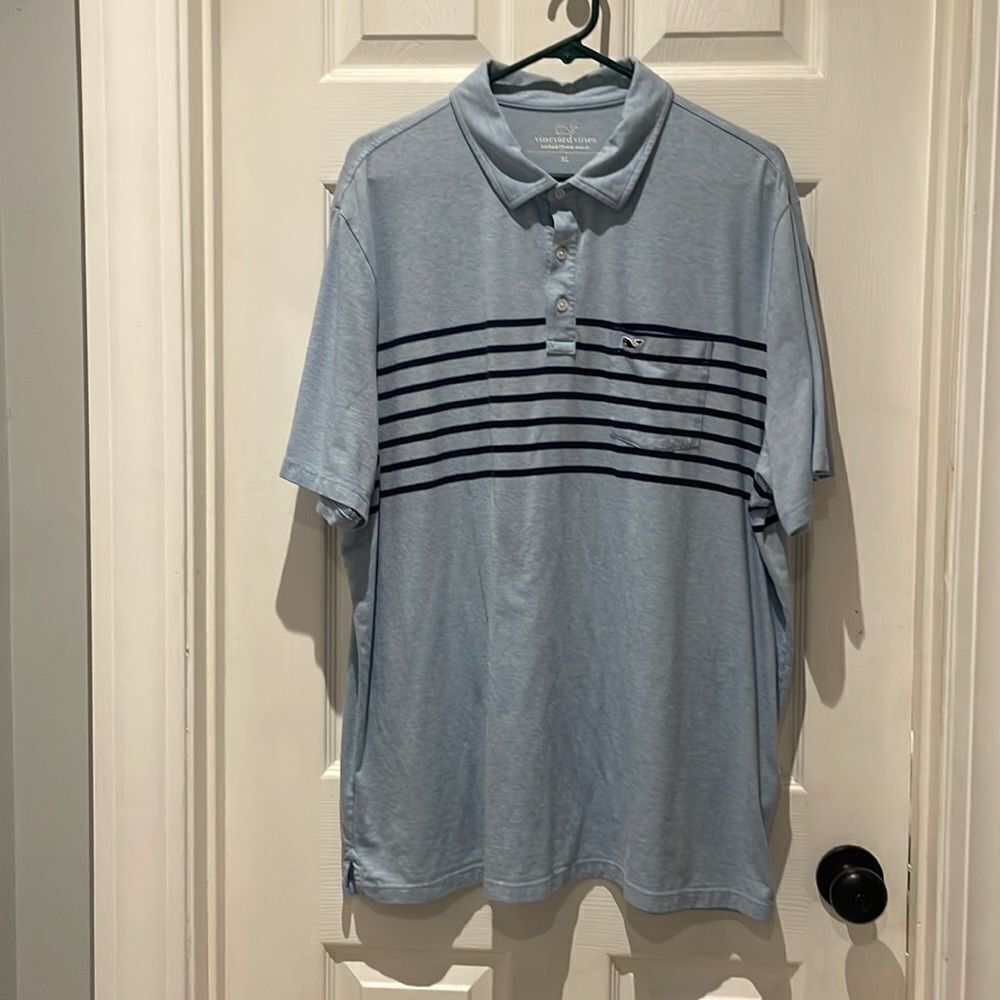 Vineyard Vines striped edgartown polo Pima cotton SZ Xlarge